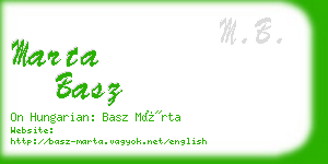 marta basz business card